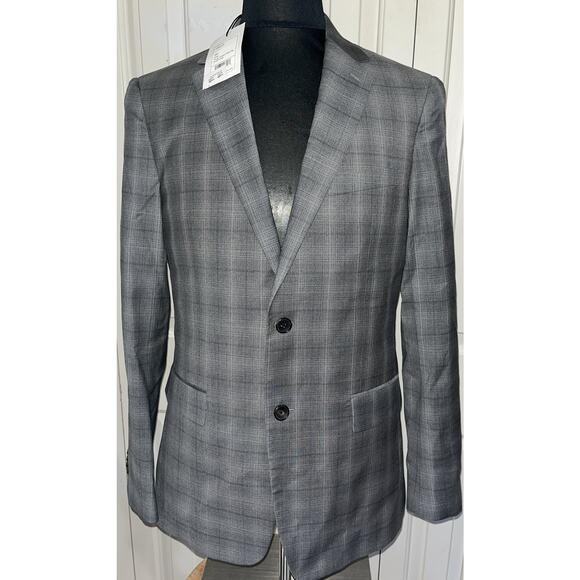 Men’s Theory Grey 2 Button Single Vent Wool Blazer 38R NWT - Picture 1 of 10